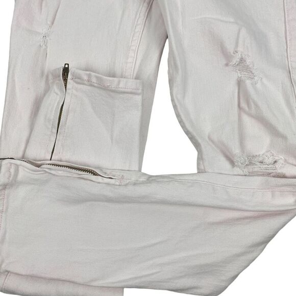 Abercrombie & Fitch Pink Zippered Ankle Skinny Denim Jeans size 2 - Picture 6 of 7